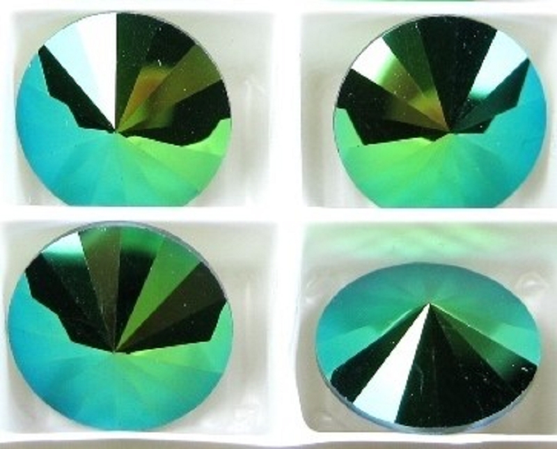 1 Rivoli Crystal Scarabaeus Green 14 mm